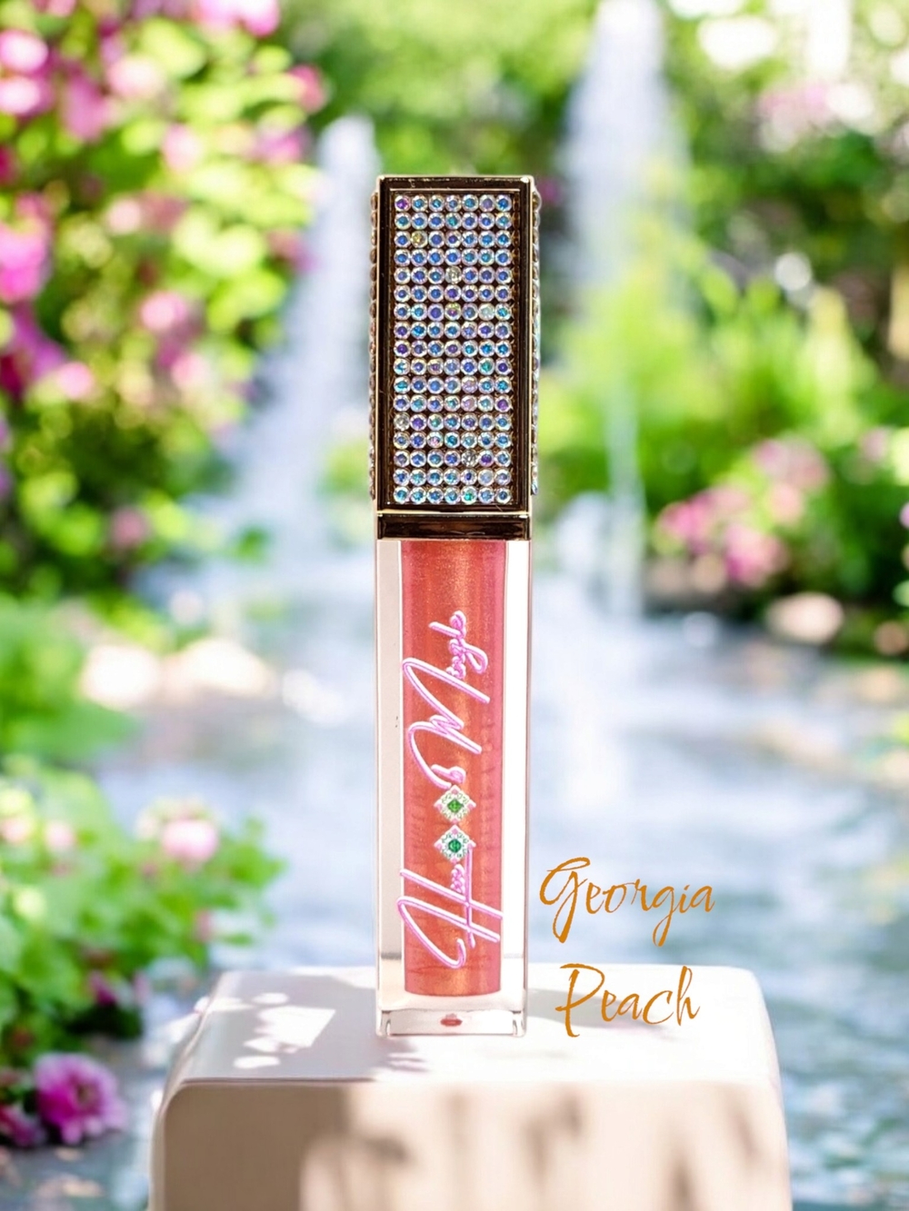 Glittery Lip Gloss with Jeweled Cap